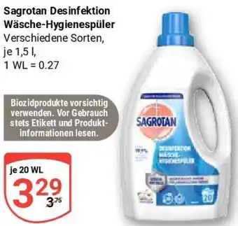 Globus Sagrotan Desinfektion Wäsche-Hygienespüler Angebot