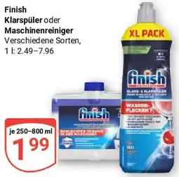 Globus Finish Klarspüler oder Maschinenreiniger Angebot