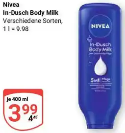Globus Nivea In-Dusch Body Milk Angebot