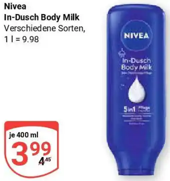 Globus Nivea In-Dusch Body Milk Angebot