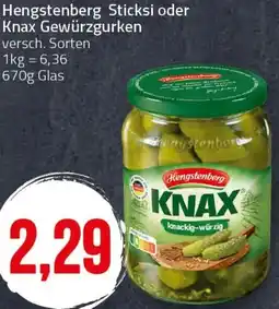 Ihr Frischmarkt Hengstenberg Sticksi oder Knax Gewürzgurken Angebot