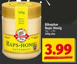 Ihr Frischmarkt Bihophar Raps-Honig Angebot