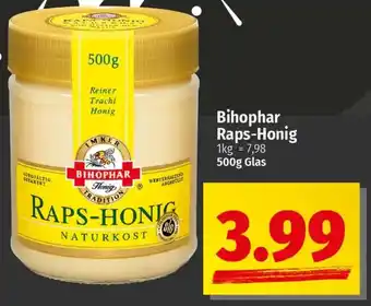 Ihr Frischmarkt Bihophar Raps-Honig Angebot