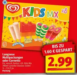 Ihr Frischmarkt Langnese Multipackungen oder Cornetto Angebot