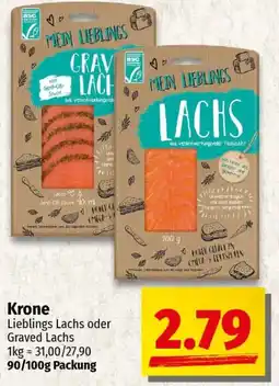 Ihr Frischmarkt Krone Lieblings Lachs oder Graved Lachs Angebot