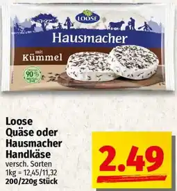 Ihr Frischmarkt Loose Quäse oder Hausmacher Handkäse Angebot