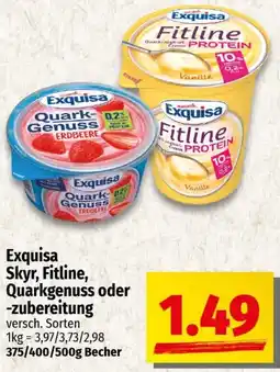 Ihr Frischmarkt Exquisa Skyr, Fitline, Quarkgenuss oder -zubereitung Angebot