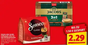Ihr Frischmarkt Senseo oder Jacobs Kaffeepads oder Instant-Becherportionen Angebot