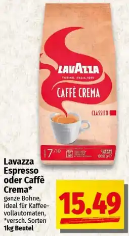 Ihr Frischmarkt Lavazza Espresso oder Caffè Crema Angebot