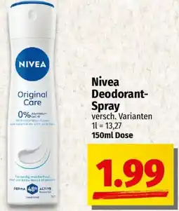 Ihr Frischmarkt Nivea Deodorant Spray Angebot