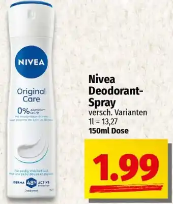 Ihr Frischmarkt Nivea Deodorant Spray Angebot