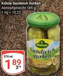 Globus Kühne Sandwich Gurken Angebot