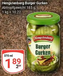 Globus Hengstenberg Burger Gurken Angebot