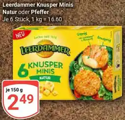 Globus Leerdammer Knusper Minis Natur oder Pfeffer Angebot