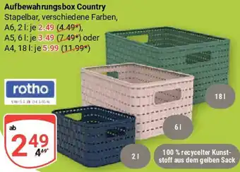 Globus rotho Aufbewahrungsbox Country Angebot