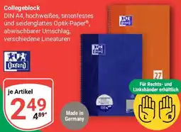 Globus Oxford Collegeblock Angebot