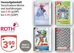 Globus ROTH Hausaufgabenheft Angebot