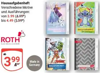 Globus ROTH Hausaufgabenheft Angebot