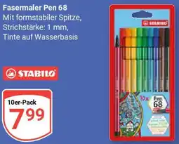 Globus STABILO Fasermaler Pen 68 Angebot