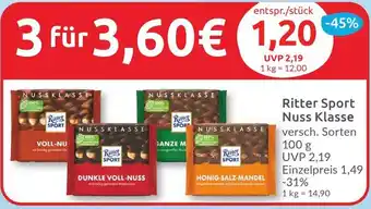 Budni Ritter Sport Nuss Klasse Angebot