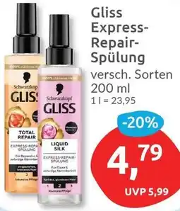 Budni Gliss Express Repair Spülung Angebot