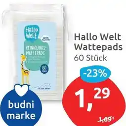 Budni Hallo Welt Wattepads Angebot