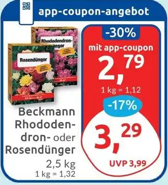 Budni Beckmann Rhododendron- oder Rosendünger Angebot