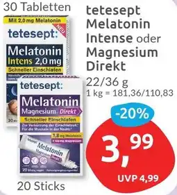 Budni tetesept Melatonin Intense oder Magnesium Direkt Angebot