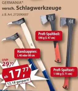 Sonderpreis Baumarkt GERMANIA versch. Schlagwerkzeuge Angebot