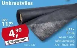 Sonderpreis Baumarkt Unkrautvlies Angebot