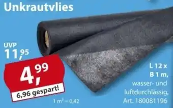 Sonderpreis Baumarkt Unkrautvlies Angebot