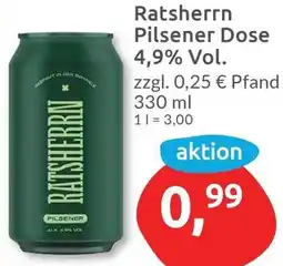 Budni Ratsherrn Pilsener Dose Angebot