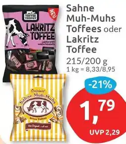 Budni Sahne Muh-Muhs Toffees oder Lakritz Toffee Angebot