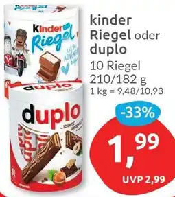 Budni kinder Riegel oder duplo Angebot