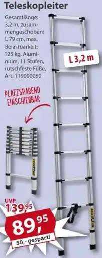 Sonderpreis Baumarkt Teleskopleiter Angebot
