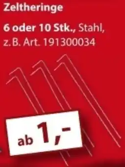 Sonderpreis Baumarkt Zeltheringe Angebot