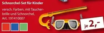 Sonderpreis Baumarkt Schnorchel-Set für Kinder Angebot