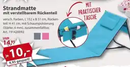 Sonderpreis Baumarkt Strandmatte mit verstellbarem Rückenteil Angebot