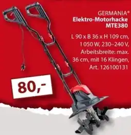 Sonderpreis Baumarkt GERMANIA Elektro-Motorhacke MTE380 Angebot