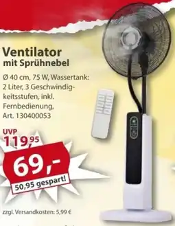 Sonderpreis Baumarkt Ventilator mit Sprühnebel Angebot
