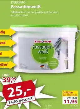 Sonderpreis Baumarkt DECOPRO Fassadenweiß Angebot