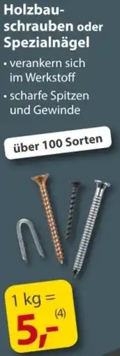 Sonderpreis Baumarkt Holzbauschrauben oder Spezialnägel Angebot