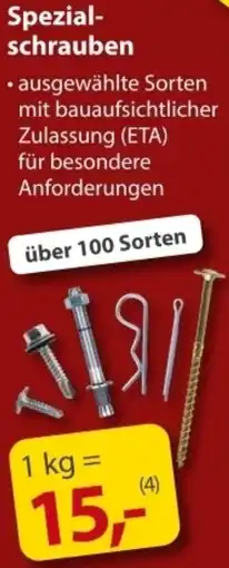 Sonderpreis Baumarkt Spezialschrauben Angebot