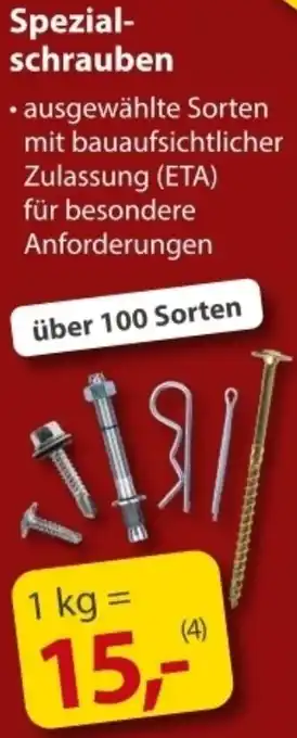 Sonderpreis Baumarkt Spezialschrauben Angebot