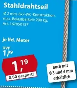 Sonderpreis Baumarkt Stahldrahtseil Angebot