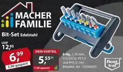 Sonderpreis Baumarkt Bit-Set Edelstahl Angebot