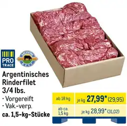 METRO Argentinisches Rinderfilet 3/4 lbs. Angebot