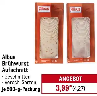 METRO Albus Brühwurst Aufschnitt Angebot