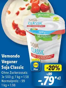 Lidl Vemondo Veganer Soja Classic Angebot