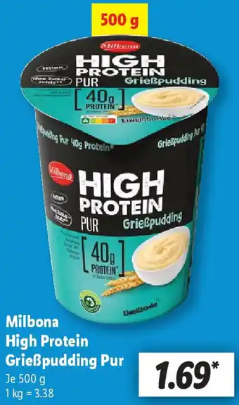 Lidl Milbona High Protein Grießpudding Pur Angebot